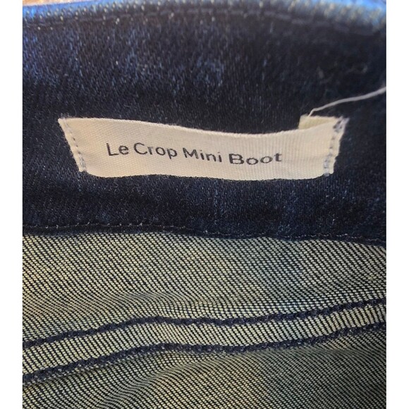 FRAME darker blue denim Le Crop Mini Boot jeans women's size 33 - Picture 10 of 12